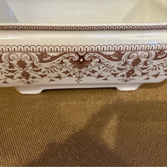 Antique T & R Boote TOURNAY Soup Tureen Brown Transferware , 1885 Aesthetic Move - Picture 8 of 13